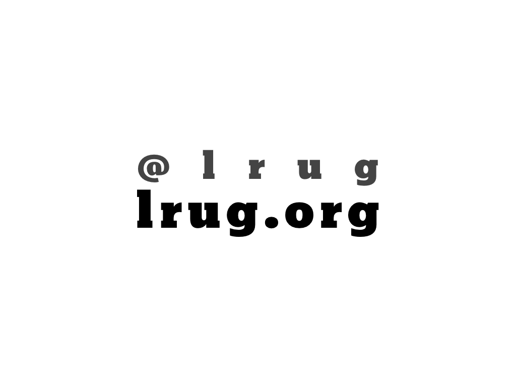 text: @lrug, lrug.org