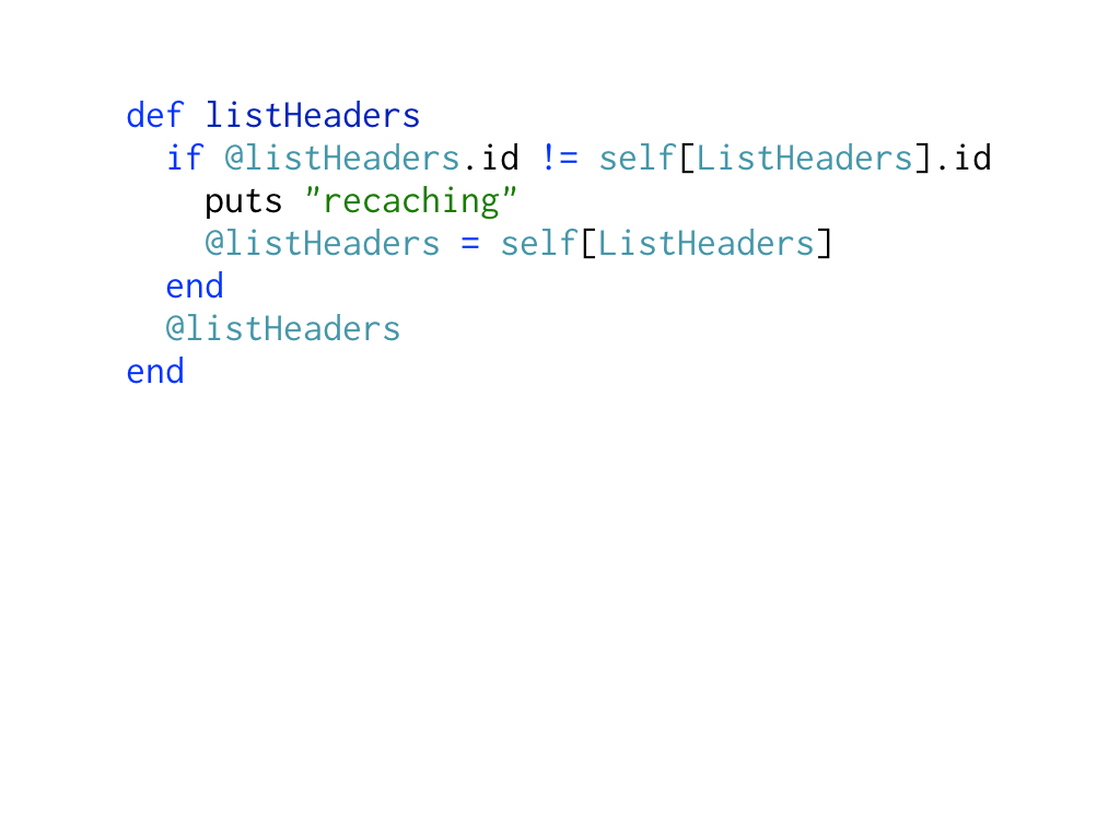 The listHeaders snippet of code again, without the descriptive comment; code: https://gist.github.com/h-lame/1f032a1f8181fe220d6f1c2c4d98f64e#file-slide-24-listheaders-rb