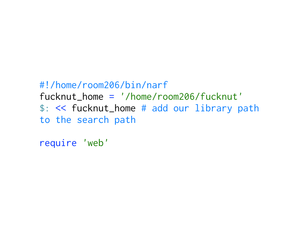 A code fragment showing the handler.rb script; code: https://gist.github.com/h-lame/1f032a1f8181fe220d6f1c2c4d98f64e#file-slide-31-handler-rb