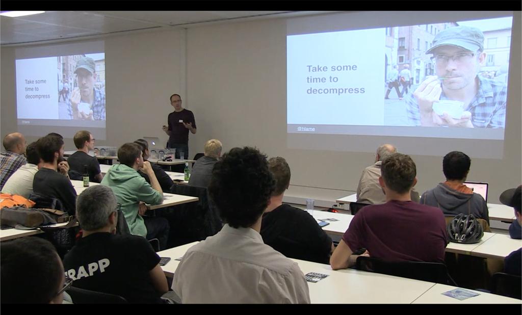 a screenshot of the video for the talk from the skills matter website